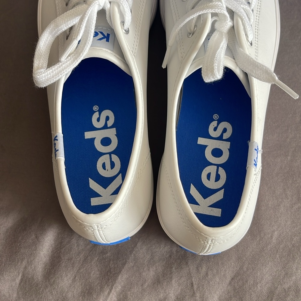 Keds Triple Kick White Leather Platform Sneaker 8.5 - Picture 8 of 9
